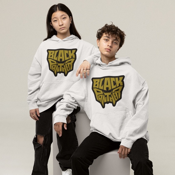 BLACK PANTHER GOLD: DESIGN; UNISEX CUSTOM HOODIE - Picture 2 of 5